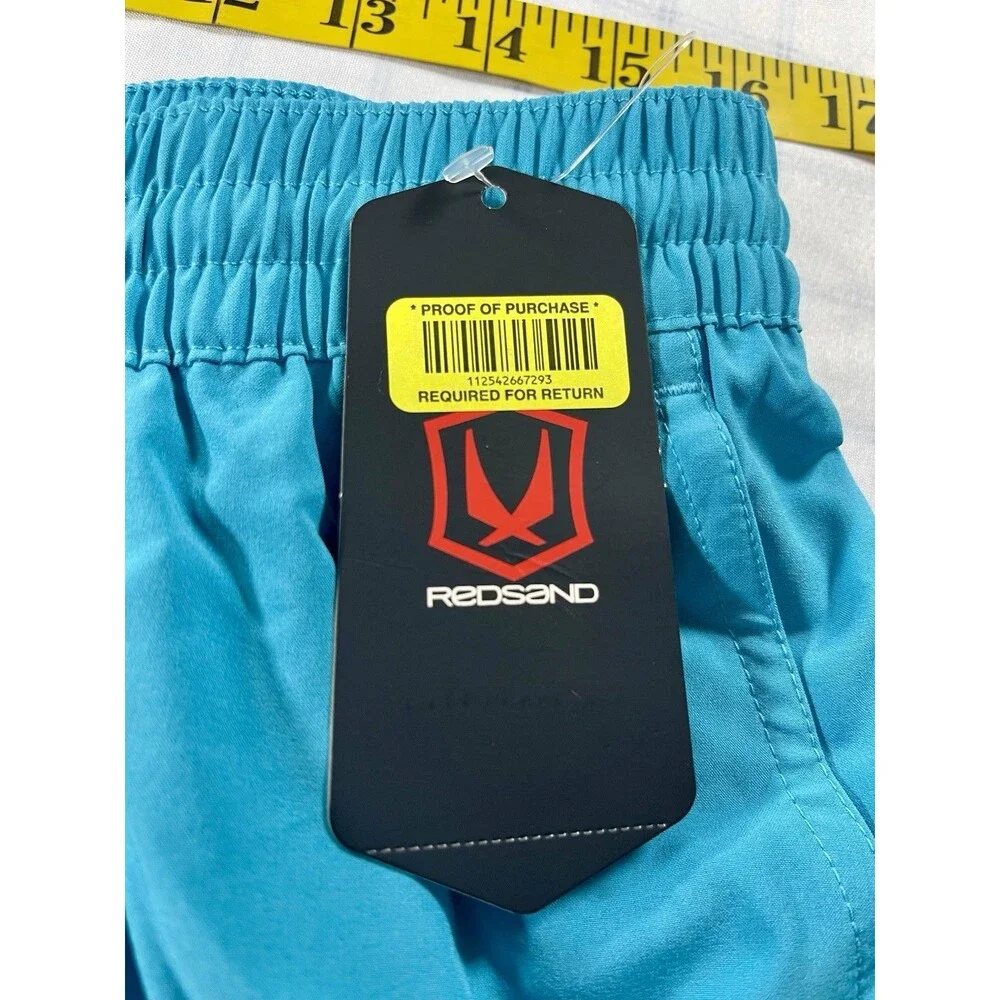 RedSand Men's Blue Cargo Swim Trunk Board Shorts - Size Large (NWT)